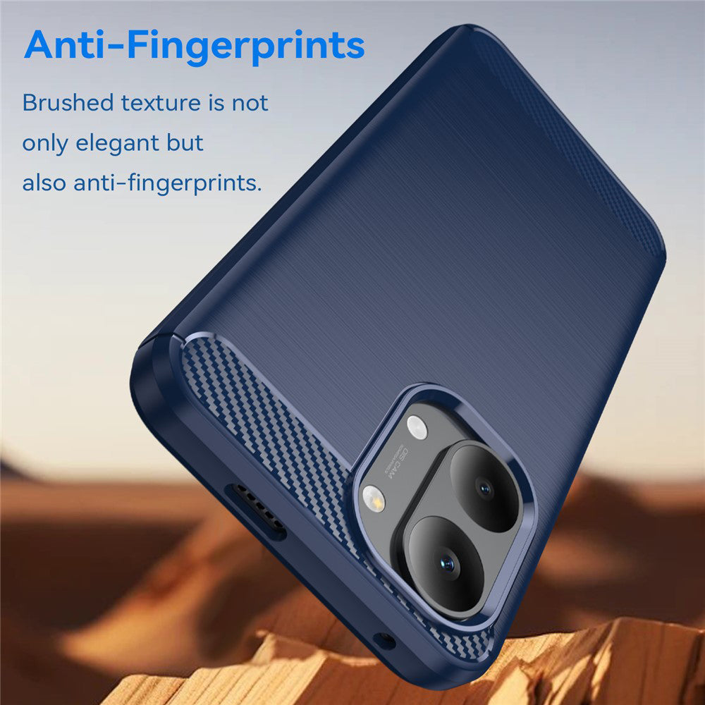 Coque pour Xiaomi Poco X8 Pro Max, Techsuit, Carbone, Bleue