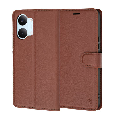 Coque pour Xiaomi Poco X8 Pro Max, Techsuit, Folio en cuir, Marron