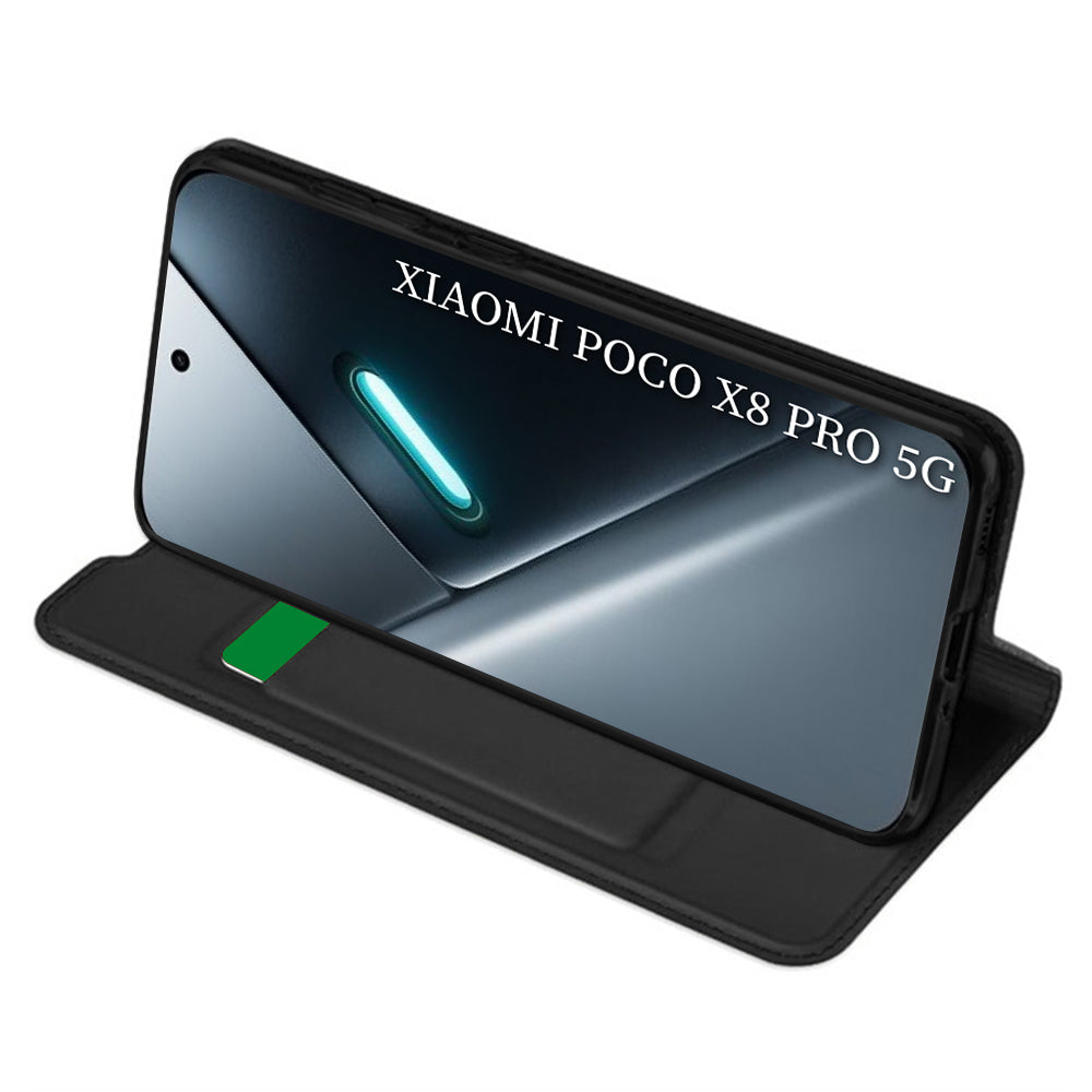 Étui pour Xiaomi Poco X8 Pro, Techsuit, Magskin Book, Noir