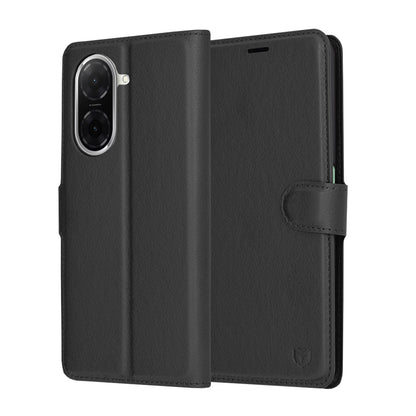 Coque pour Xiaomi Redmi A5 4G (Régional), Techsuit, Folio en cuir, Noire