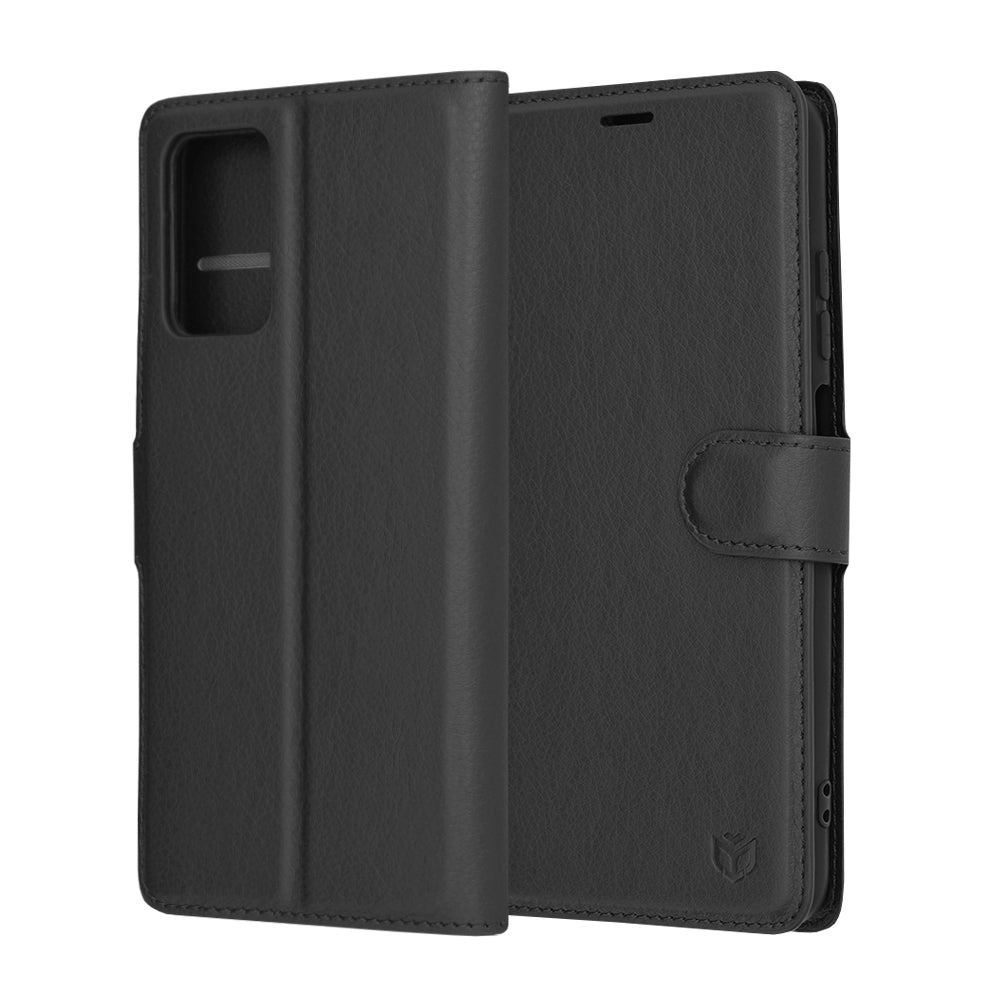 Coque pour Xiaomi Redmi 10 2022 / 10 (2021), Techsuit, Folio en cuir, Noire