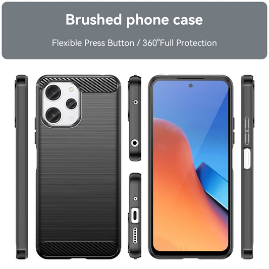 Coque pour Xiaomi Redmi 12 5G / 12, Techsuit, Carbone, Noire