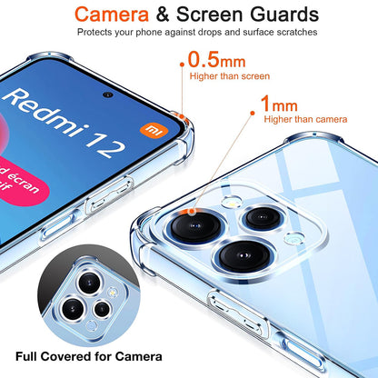 Coque pour Xiaomi Redmi 12 5G / 12, Techsuit, Antichoc Claire, Transparente