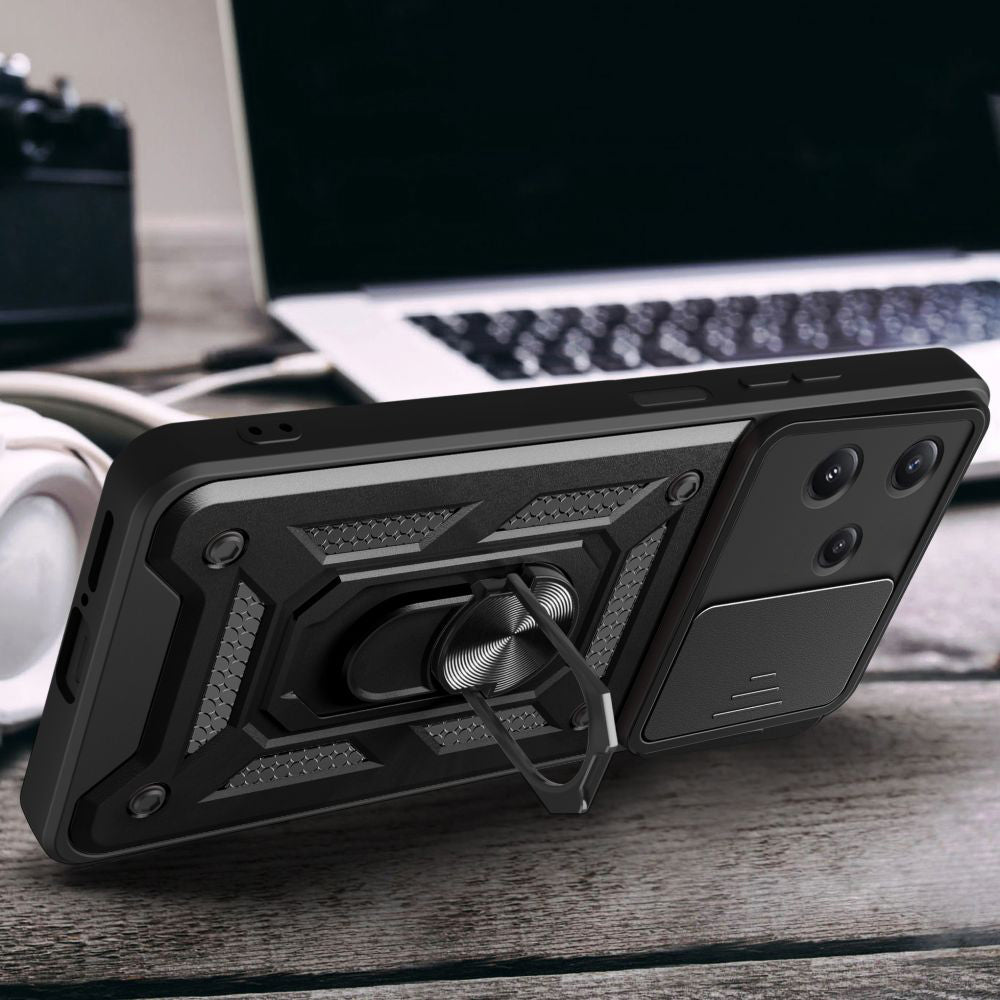 Coque pour Xiaomi Redmi 12 5G, Techsuit, CamShield, Noire