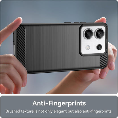 Coque pour Xiaomi Redmi 13C 5G / 13C / Poco C65, Techsuit, Carbone, Noire