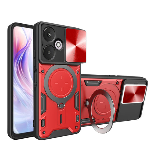 Coque pour Xiaomi Redmi 13C 5G, Techsuit, CamGuard Pro, Rouge