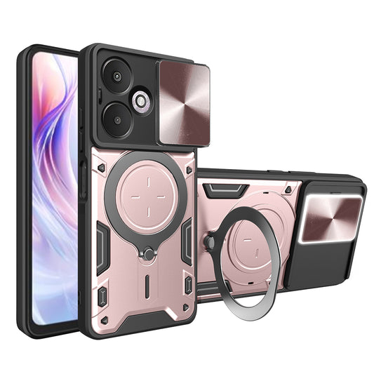 Coque pour Xiaomi Redmi 13C 5G, Techsuit, CamGuard Pro, Rose Doré