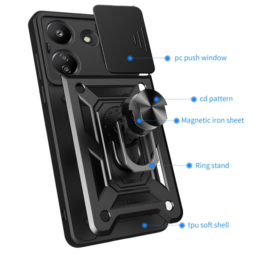 Case for Xiaomi Redmi 13C 5G, Techsuit, CamShield, Blue