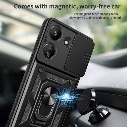 Coque pour Xiaomi Redmi 13C 5G, Techsuit, CamShield, Noire
