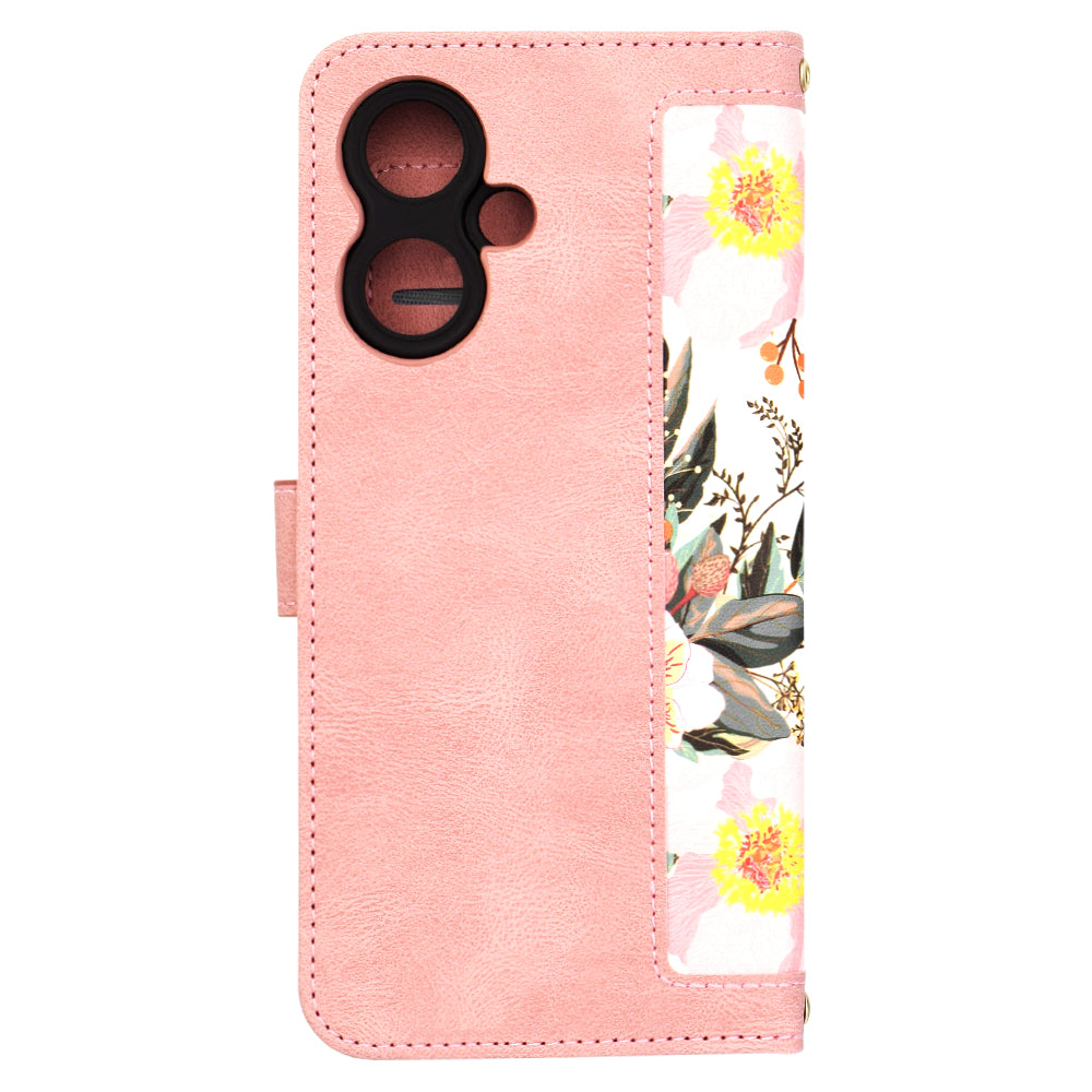 Coque pour Xiaomi Redmi 13C 5G, Techsuit, FlipCraft, Rose