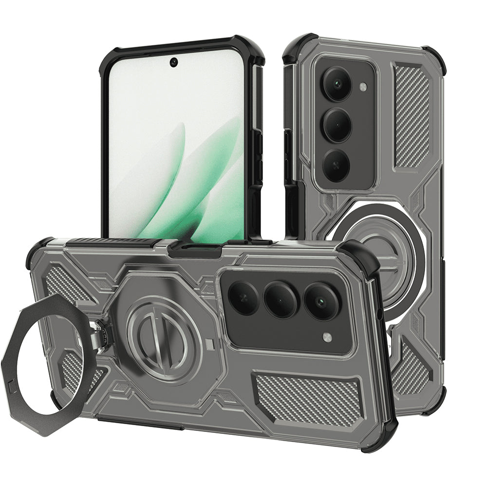 Étui pour Xiaomi Redmi 15 5G / 15 4G, Techsuit, Carbon Shield Pro, Noir Clair