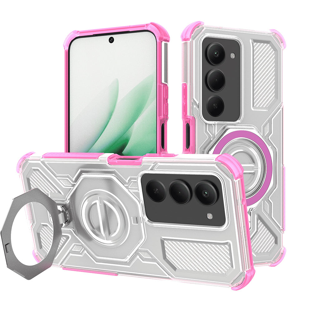 Étui pour Xiaomi Redmi 15 5G / 15 4G, Techsuit, Carbon Shield Pro, Rose