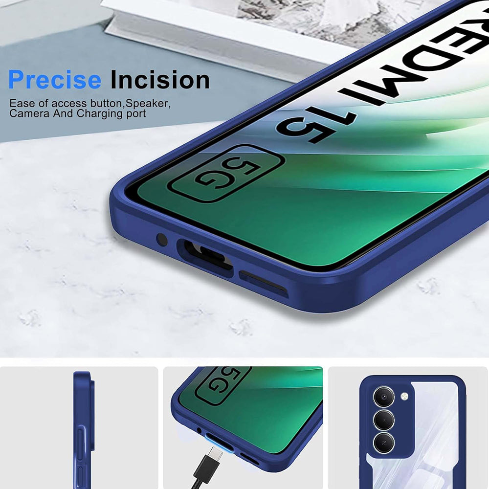 Coque pour Xiaomi Redmi 15 5G / 15 4G, Techsuit, ColorVerse 360, Bleue