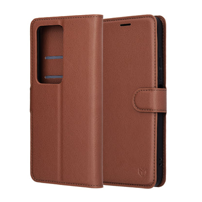 Étui pour Xiaomi Redmi 15 5G / 15 4G, Techsuit, Leather Folio, Marron