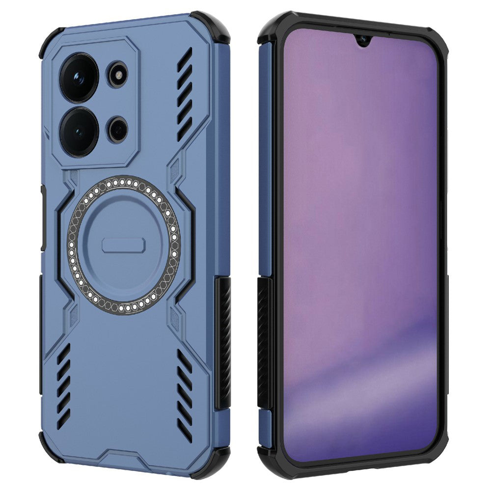 Coque MagSafe pour Xiaomi Redmi 15C 5G / 15C 4G, Techsuit, ArmorMag, Bleue