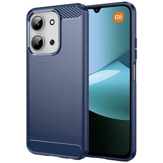 Coque pour Xiaomi Redmi 15C 5G / 15C 4G, Techsuit, Carbone, Bleue