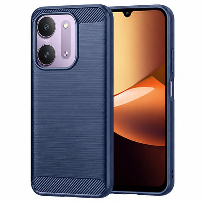 Coque pour Xiaomi Redmi 17C 5G, Techsuit, Carbon, bleue