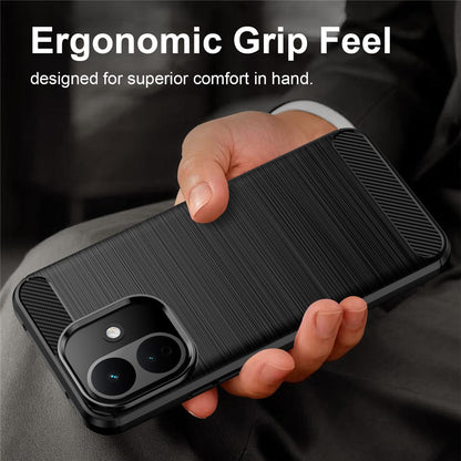 Coque pour Xiaomi Redmi 17C 5G, Techsuit, Carbon, bleue