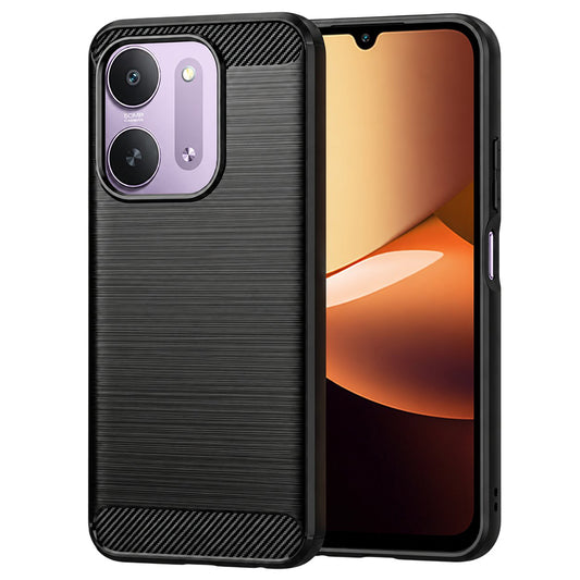 Coque pour Xiaomi Redmi 17C 5G, Techsuit, Carbone, Noire