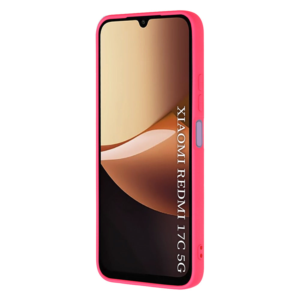 Case for Xiaomi Redmi 17C 5G, Techsuit, SoftFlex, Dark Pink