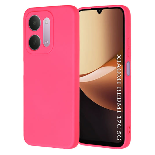 Coque pour Xiaomi Redmi 17C 5G, Techsuit, SoftFlex, rose foncé