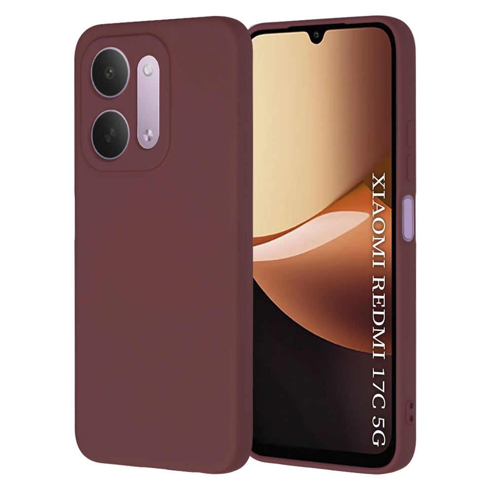 Case for Xiaomi Redmi 17C 5G, Techsuit, SoftFlex, Burgundy