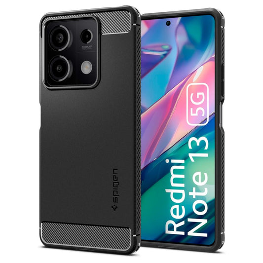 Étui pour Xiaomi Redmi Note 13 5G, Spigen, Rugged Armor, Noir ACS07665