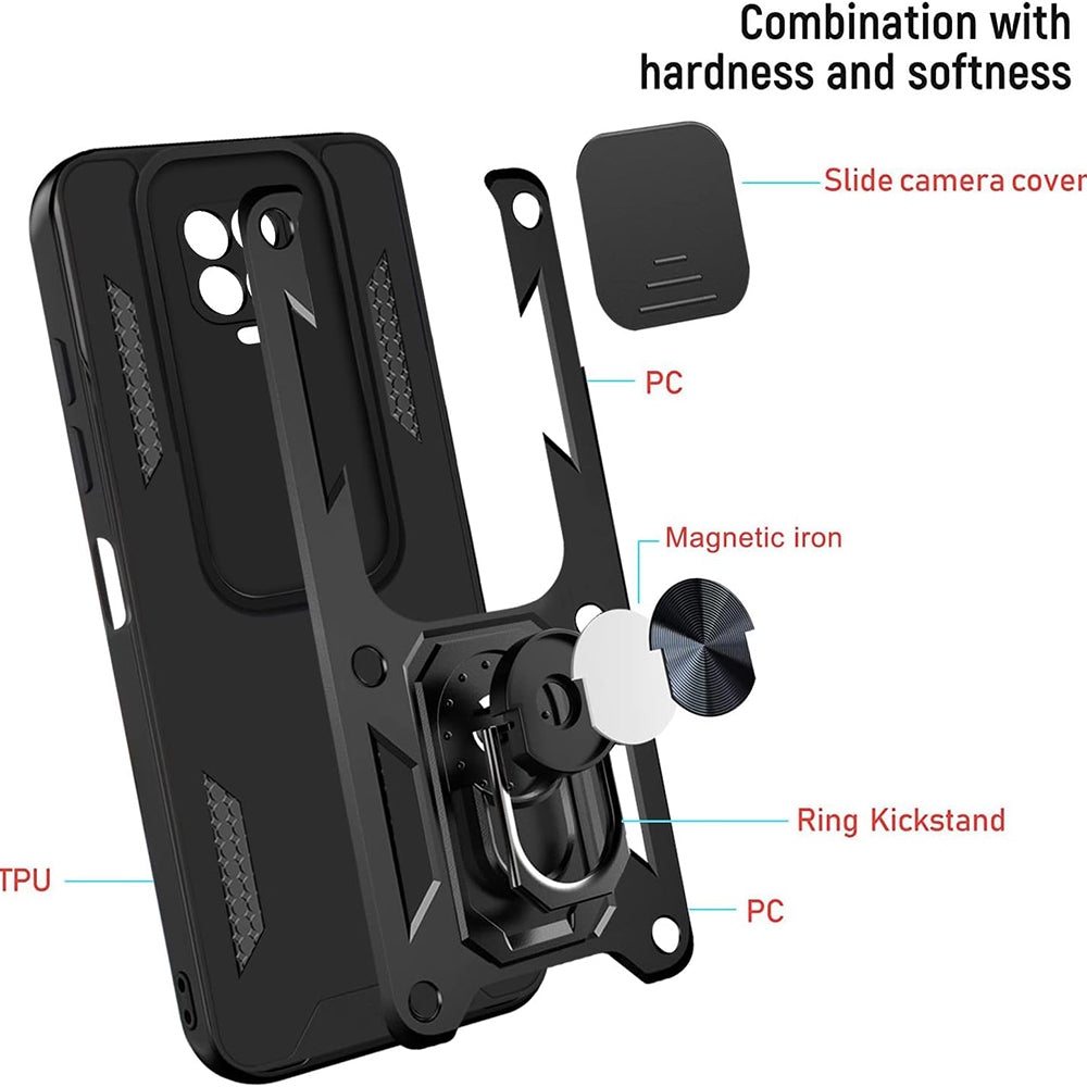 Coque pour Xiaomi Redmi 9C NFC / 9C, Techsuit, CamShield, Noire