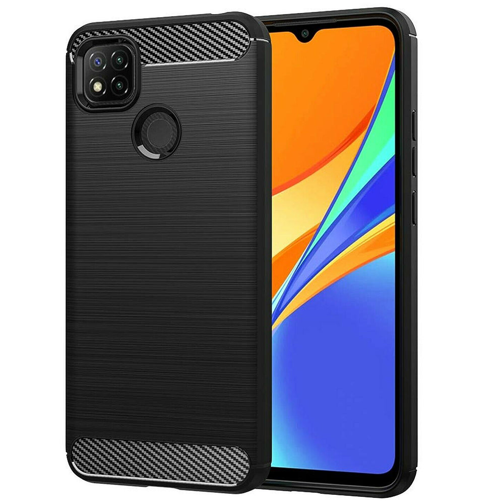 Coque pour Xiaomi Redmi 9C NFC / 9C, Techsuit, Carbone, Noire