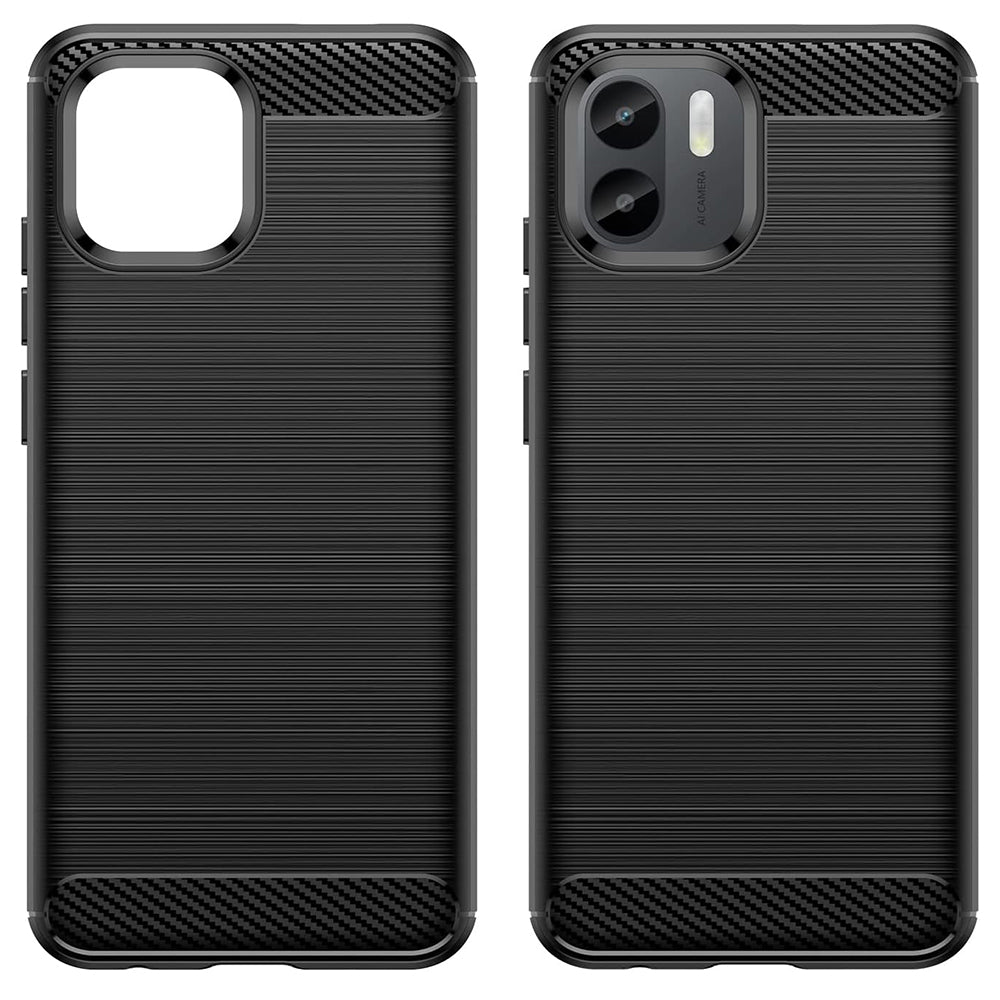 Coque pour Xiaomi Redmi A2 / A1, Techsuit, Carbone, Noire