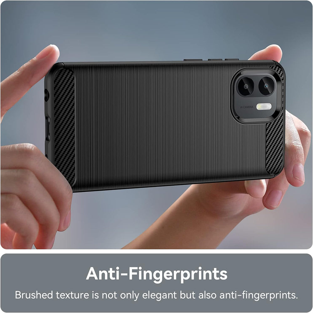 Coque pour Xiaomi Redmi A2 / A1, Techsuit, Carbone, Noire