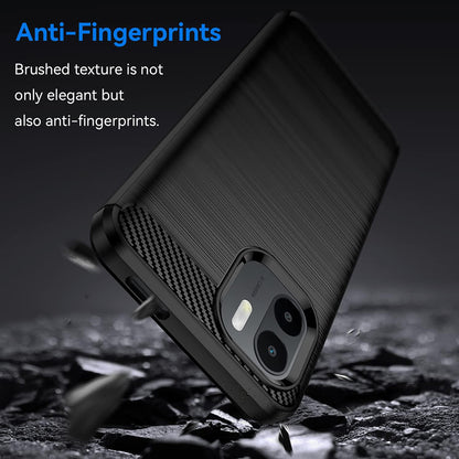 Coque pour Xiaomi Redmi A2 / A1, Techsuit, Carbone, Noire