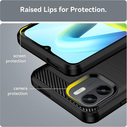 Coque pour Xiaomi Redmi A2 / A1, Techsuit, Carbone, Noire