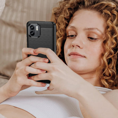 Coque pour Xiaomi Redmi A2 / A1, Techsuit, Carbone, Noire