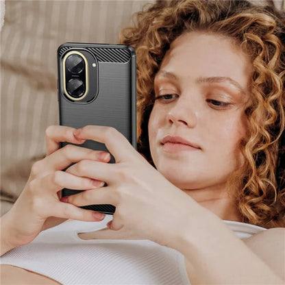 Coque pour Xiaomi Redmi A5 4G (Standard), Techsuit, Carbone, Noire