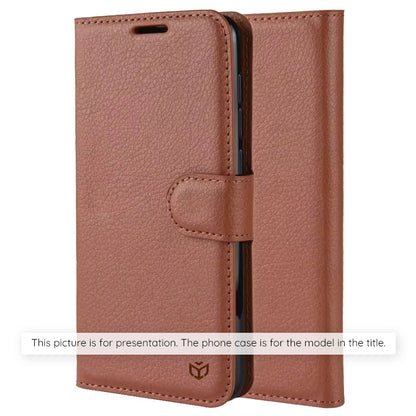 Coque pour Xiaomi Redmi A5 4G (Standard), Techsuit, Folio en cuir, Marron
