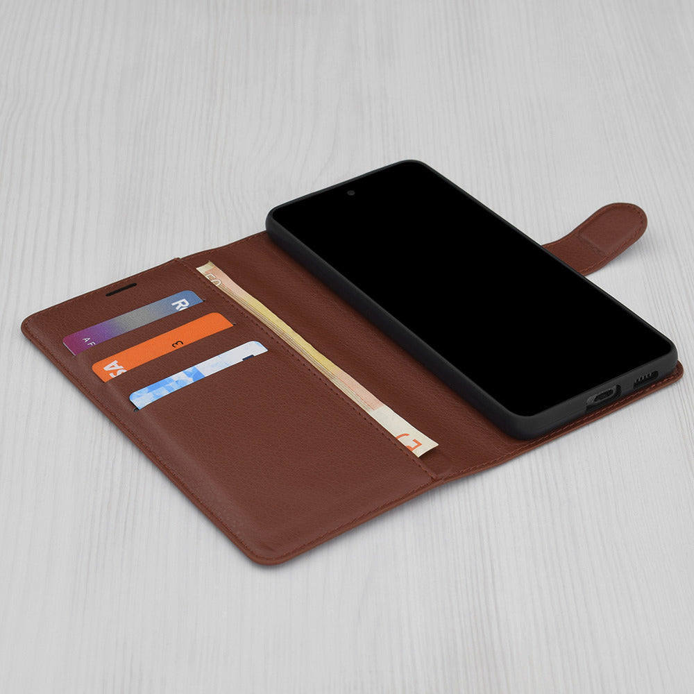 Coque pour Xiaomi Redmi A5 4G (Standard), Techsuit, Folio en cuir, Marron