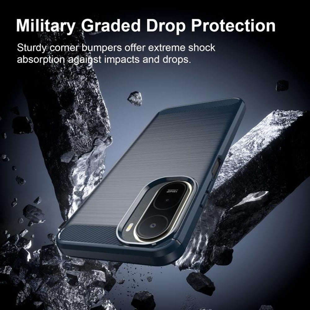 Coque pour Xiaomi Redmi A7 Pro 4G, Techsuit, Carbone, Bleue