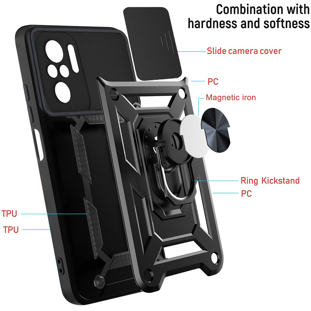 Coque pour Xiaomi Redmi Note 10 Pro Max / Note 10 Pro, Techsuit, CamShield, Noire