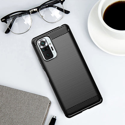 Coque pour Xiaomi Redmi Note 10 Pro Max / Note 10 Pro, Techsuit, Carbone, Noire