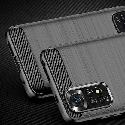 Coque pour Xiaomi Redmi Note 11S / Note 11, Techsuit, Carbone, Noire