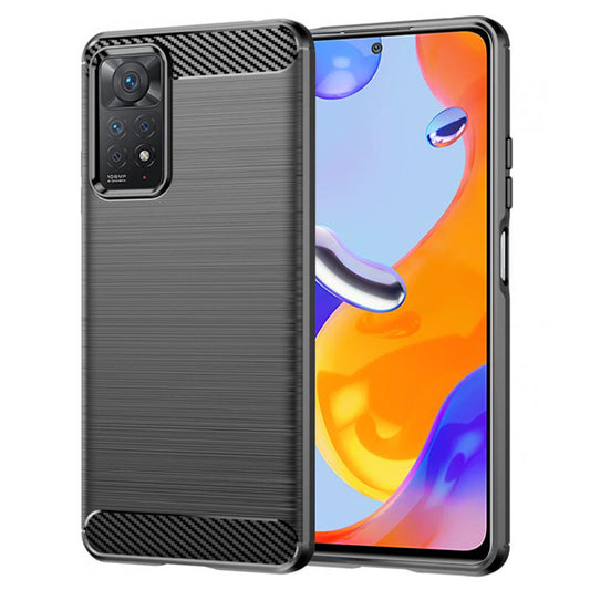Coque pour Xiaomi Redmi Note 12 Pro 4G / Note 11 Pro 5G / Note 11 Pro, Techsuit, Carbone, Noire