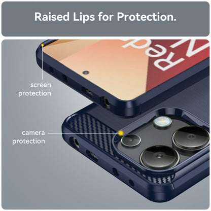 Coque pour Xiaomi Redmi Note 13 4G, Techsuit, Carbone, Bleue
