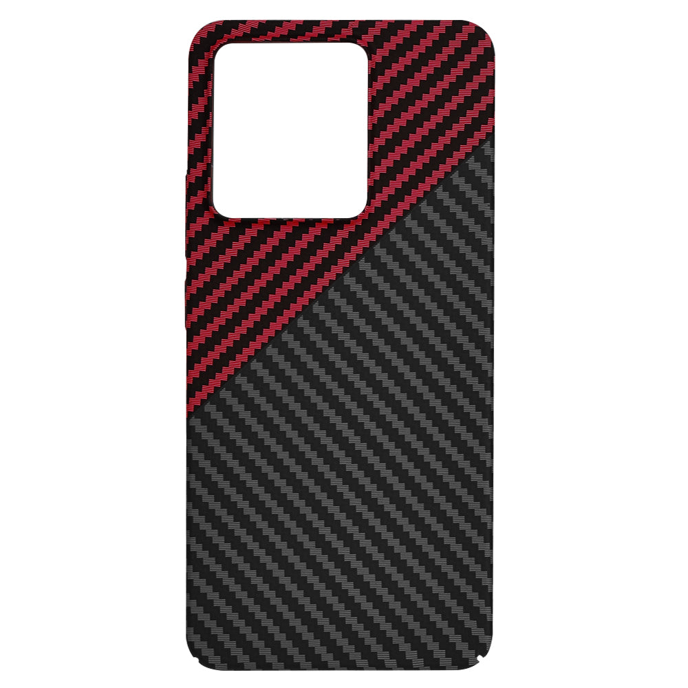 Case for Xiaomi Redmi Note 13 4G, Techsuit, Carbonite FiberShell, Black Red