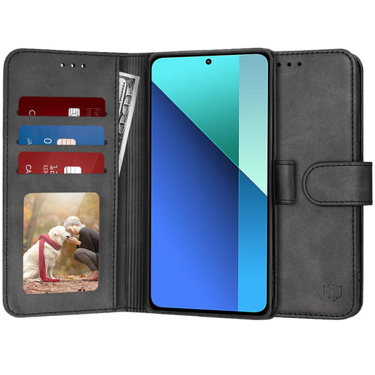 Coque pour Xiaomi Redmi Note 13 4G, Techsuit, Diary Book, Noire
