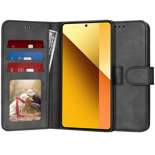 Coque pour Xiaomi Redmi Note 13 5G, Techsuit, Diary Book, Noire