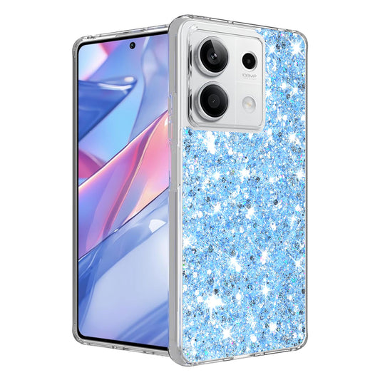 Coque pour Xiaomi Redmi Note 13 5G, Techsuit, Paillettes Scintillantes, Bleue
