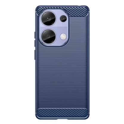 Coque pour Xiaomi Redmi Note 13 Pro 4G / Poco M6 Pro 4G, Techsuit, Carbone, Bleue