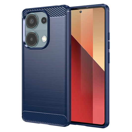 Coque pour Xiaomi Redmi Note 13 Pro 4G / Poco M6 Pro 4G, Techsuit, Carbone, Bleue