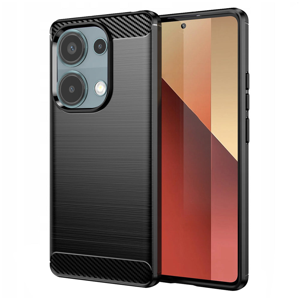 Coque pour Xiaomi Redmi Note 13 Pro 4G / Poco M6 Pro 4G, Techsuit, Carbone, Noire